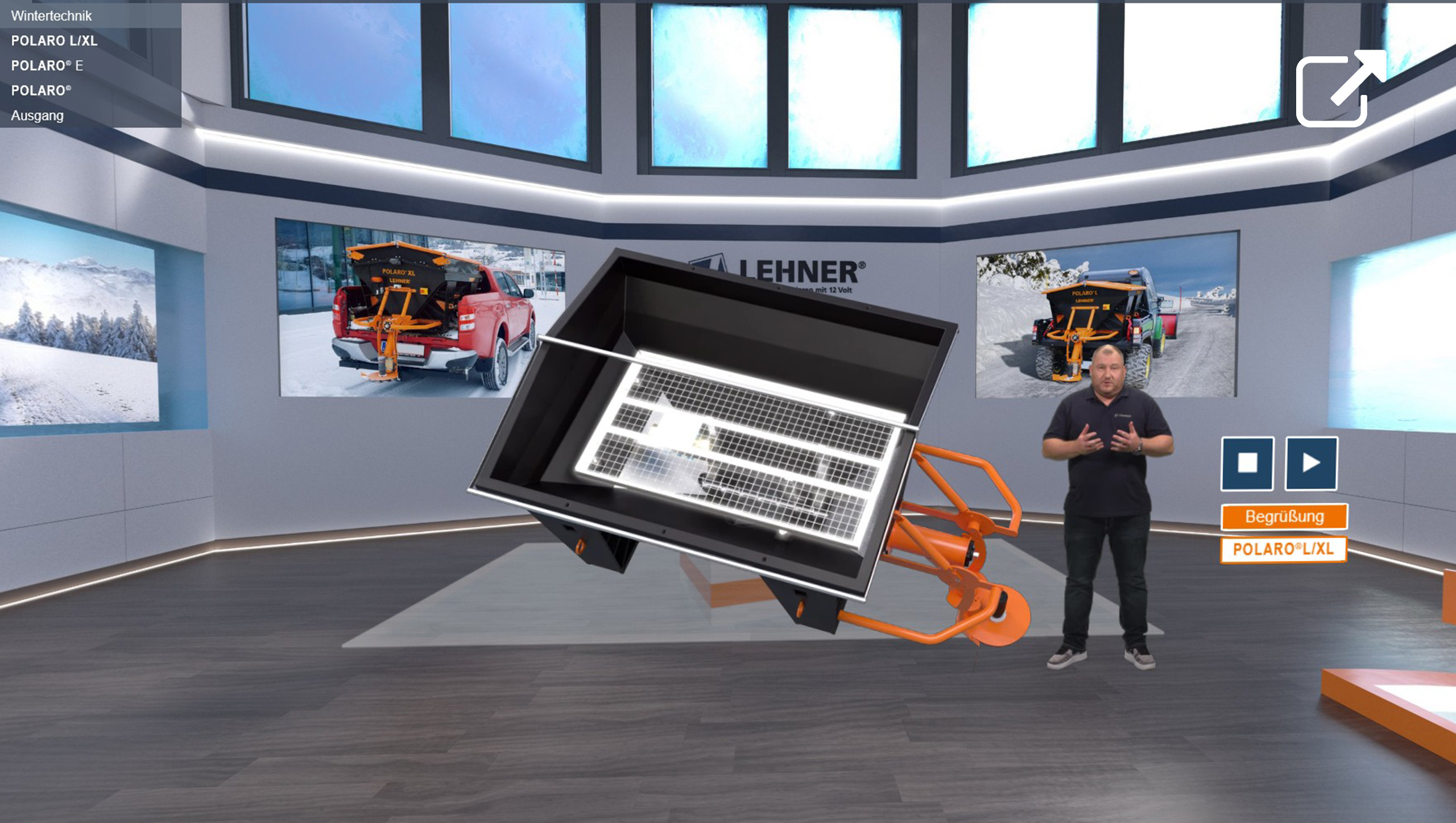 Agenturauftrag: Virtueller Showroom, 3D Objekte und Videoavatare. (Link)